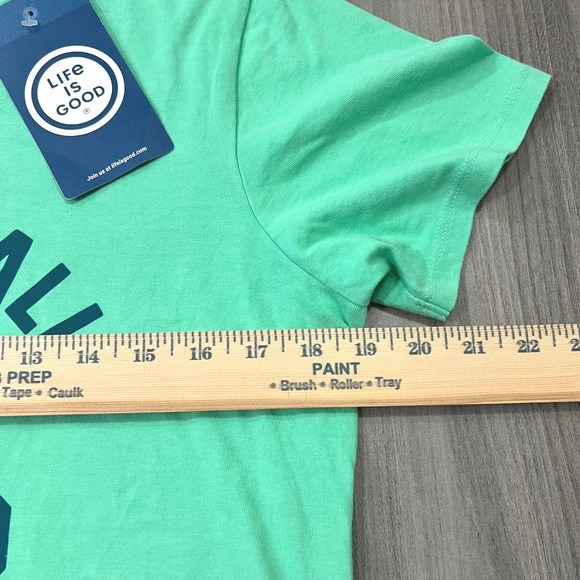 Life is Good Womens Pickleball Wizard Crusher‎ Tee T-Shirt - Green - Picture 10 of 11